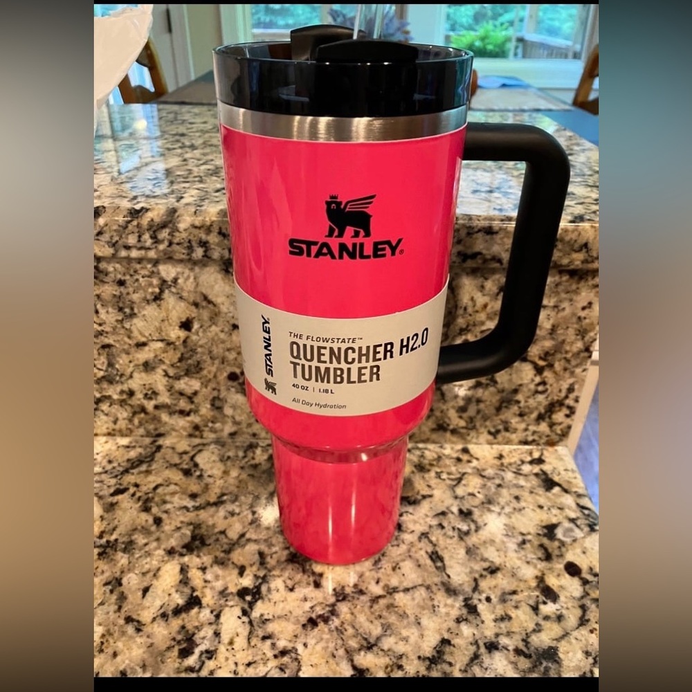 Electric pink Stanley 40oz tumbler